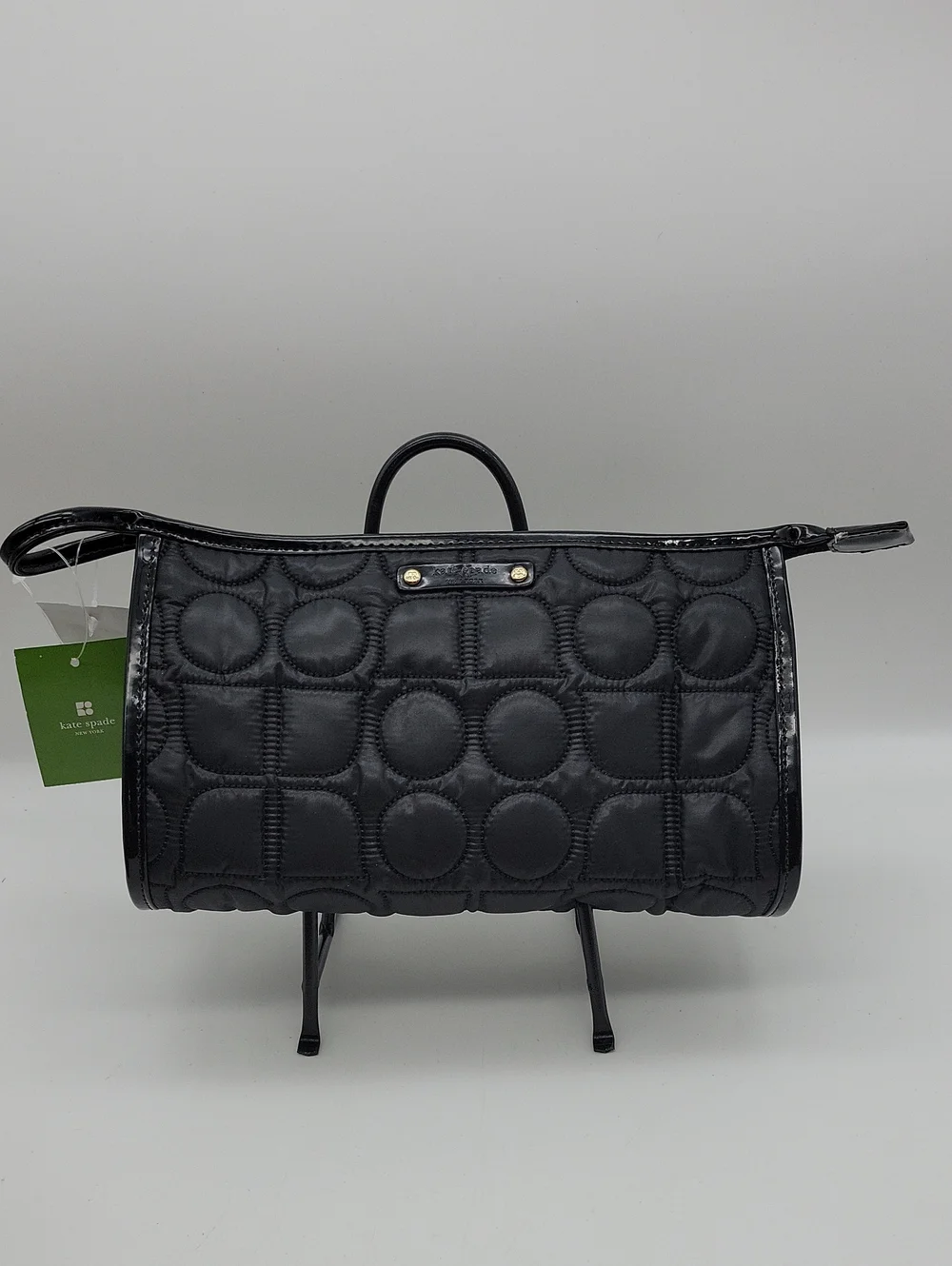 Kate Spade Black Quilted Eddie Clutch NWT